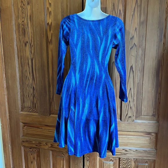 Figure Skating Dress Northern Lights Pattern Y2K - Picture 3 of 9